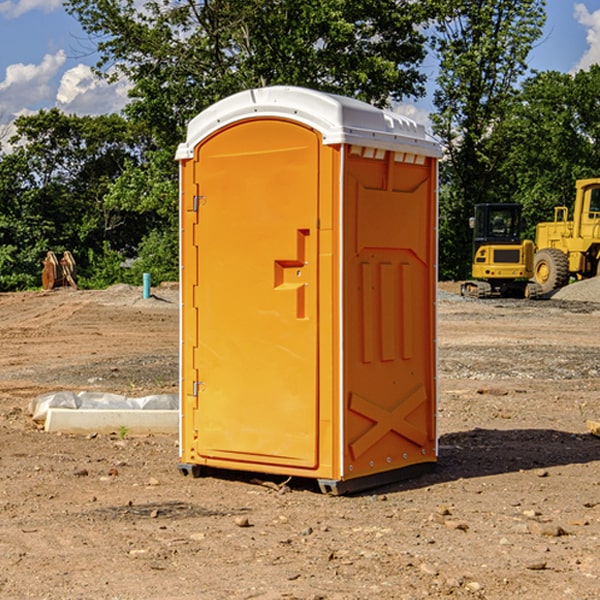 how often are the porta potties cleaned and serviced during a rental period in Edgar County